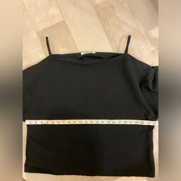 Pampelone Drop Shoulder Linen Top Black Size Large - Picture 4 of 5